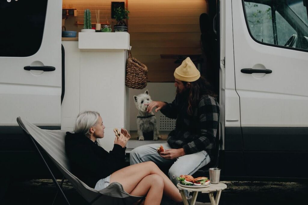 People enjoying RV life